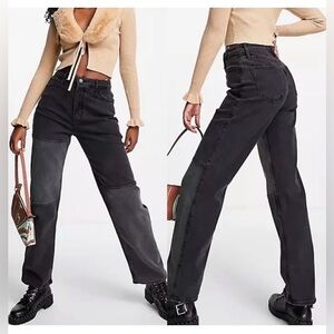 Hollister Two-Toned Black Dad Jeans